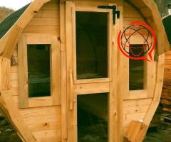 Sauna beczka 200x250 piec na drewno