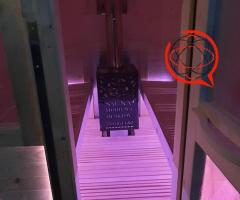 Sauna beczka 200x250 piec na drewno