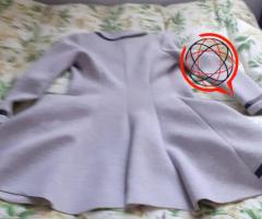 Szary rozkloszowany płaszczyk