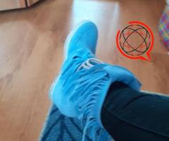 Błękitne botki z frędzlami