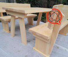 Meble ogrodowe, zestaw ogrodowy drewniany,  stół ogrodowy
