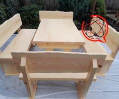 Meble ogrodowe, zestaw ogrodowy drewniany,  stół ogrodowy