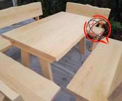 Meble ogrodowe, zestaw ogrodowy drewniany,  stół ogrodowy