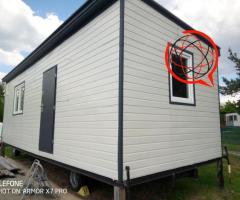 Domek letniskowy całoroczny mobilny podwozie
