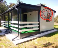 Domek letniskowy całoroczny mobilny podwozie