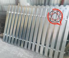 Sztachety, Ogrodzenia z metalu, gruba blacha ocynk