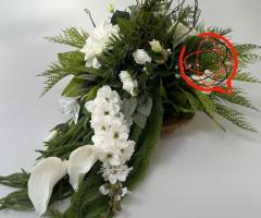 Wiązanka nagrobna, dekoracja na cmentarz , stroik