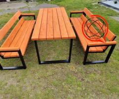 Meble ogrodowe nowoczesne loft z metalowymi nogami