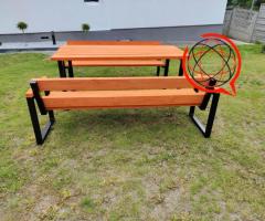 Meble ogrodowe nowoczesne loft z metalowymi nogami