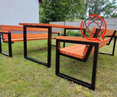 Meble ogrodowe nowoczesne loft z metalowymi nogami