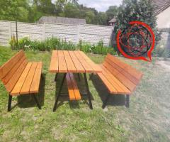 Meble ogrodowe nowoczesne loft z metalowymi nogami