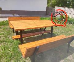 Meble ogrodowe nowoczesne loft z metalowymi nogami