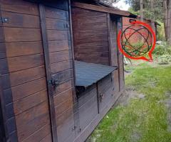 Działka ROD z Drewnianym  domem  ocieplonym. Całoroczny.