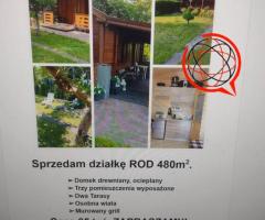 Działka ROD z Drewnianym  domem  ocieplonym. Całoroczny.
