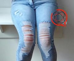 Piękne Jeansy damskie, push-up, przecierane