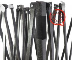 Namiot Ekspresowy, 3x4 m PREMIUM Stal 40mm, 3 ściany boczne, czerwony NOWY-CZERWONY