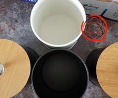 NOWE METALOWE POJEMNIKI #4 #CZARNE LUB BIAŁE + BAMBUSOWA POKRYWKA #KAWA #HERBATA #CUKIER #SÓL