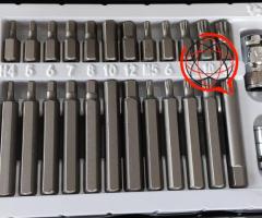 NOWY ZESTAW BITÓW IMBUS (HEX), TORX, SPLINE 40el. KD10220 KRAFT&DELE