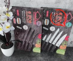 NOWY ZESTAW SOLIDNYCH NOŻY KUCHENNYCH CERAMICZNYCH 6szt, 2 kolory