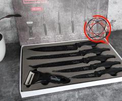 NOWY ZESTAW SOLIDNYCH NOŻY KUCHENNYCH CERAMICZNYCH 6szt, 2 kolory