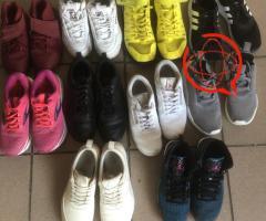 Buty sport używane na kartony
