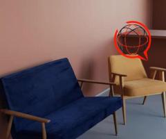 Oryginalna Sofa PRL FOX 366 Concept - kolor granatowy velvet