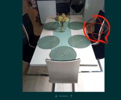 Stół rozkładany 160/220/90 + 6 krzeseł