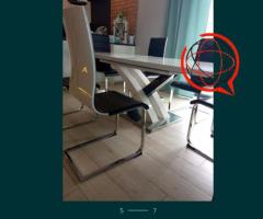 Stół rozkładany 160/220/90 + 6 krzeseł