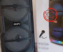 Głośnik karaoke z mikrofonem, Bluetooth i tubą