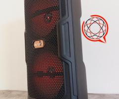 Głośnik karaoke z mikrofonem, Bluetooth i tubą