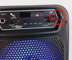 Głośnik karaoke z mikrofonem, Bluetooth i tubą