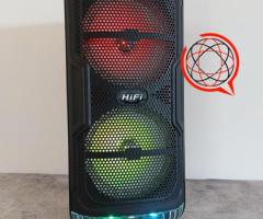 Głośnik karaoke z mikrofonem, Bluetooth i tubą