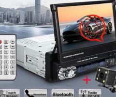 RADIO 1 DIN MP5, 7 cali,BLUETOOTH,USB.+pilot