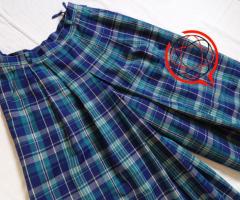 Spódnico-spodnie wygodne 40 38 Krata z Wełna Vintage