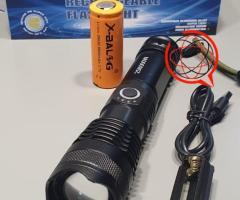 LATARKA XHP90 TAKTYCZNA BARDZO MOCNA LED ZOOM USB SZPERACZ