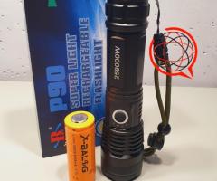 LATARKA XHP90 TAKTYCZNA BARDZO MOCNA LED ZOOM USB SZPERACZ