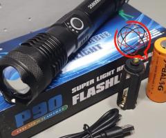 LATARKA XHP90 TAKTYCZNA BARDZO MOCNA LED ZOOM USB SZPERACZ