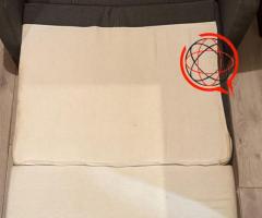 Fotel z funkcją łóżka rozkładanego z pojemnikiem na pościel