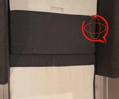 Fotel z funkcją łóżka rozkładanego z pojemnikiem na pościel