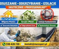 Osuszanie, iniekcja krystaliczna i podcinanie ścian fundamentowych - kompleksowa ochrona przed wilgo