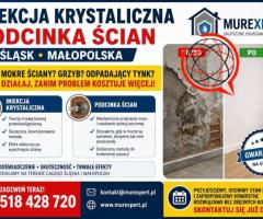 Iniekcja krystaliczna, podcinka ścian - Śląsk, Małopolska | MurExpert
