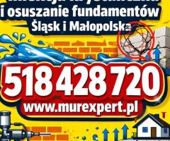 Iniekcja krystaliczna, podcinka ścian - Śląsk, Małopolska | MurExpert