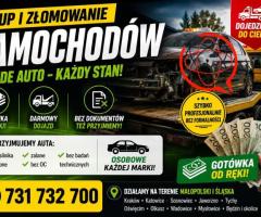 Złomowanie samochodów | Kasacja aut | Skup aut do złomowania | Przyjedziemy lawetą Śląsk i Małopolsk