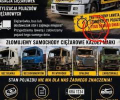 Złomowanie ciężarówek i busów | Skup pojazdów ciężarowych | Kasacja dostawczaków Śląsk i Małopolska