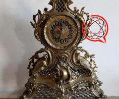Zegar kominkowy mosiężny