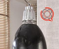 industrialna Lampa wisząca 1L47 ,czarna patynowana Vintage