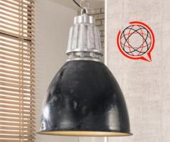 industrialna Lampa wisząca 1L47 ,czarna patynowana Vintage