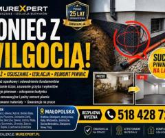 Drenaż fundamentów, osuszanie, izolacja, remonty piwnic Śląsk / Małopolska