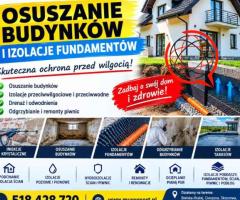Osuszanie i izolowanie fundamentów, piwnic - remonty