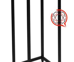 Kwietnik loftowy ARBEN czarny postarzany dąb 60 cm